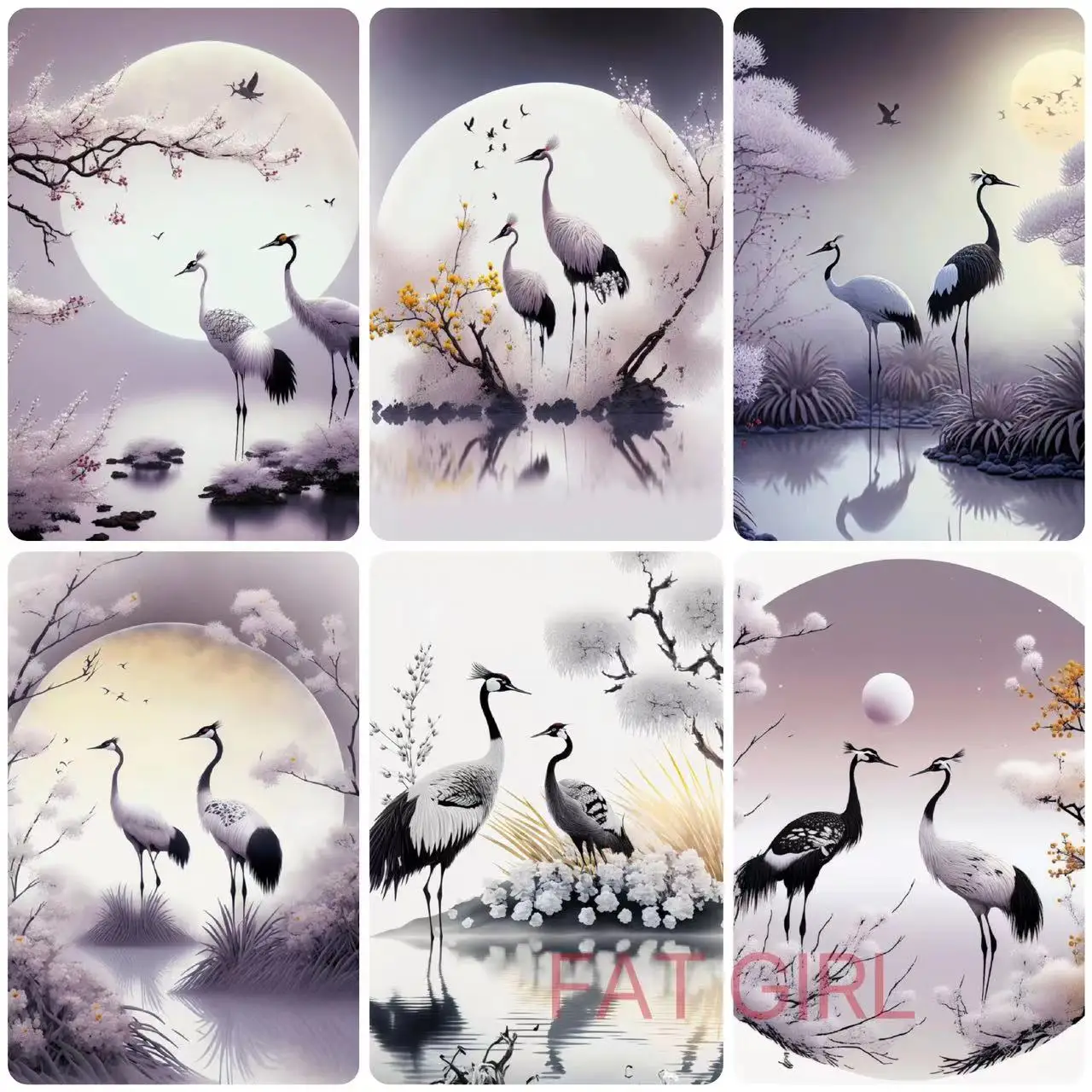 Новый DIY 5D алмазная живопись красно-коронный журавль полная круглая мозаика в