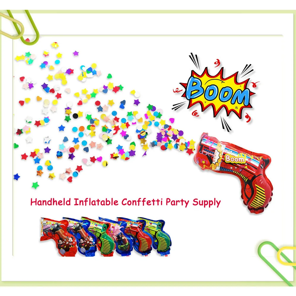 6pcs Party Poppers Paper Confetti for Birthday Party Decorations Random Color