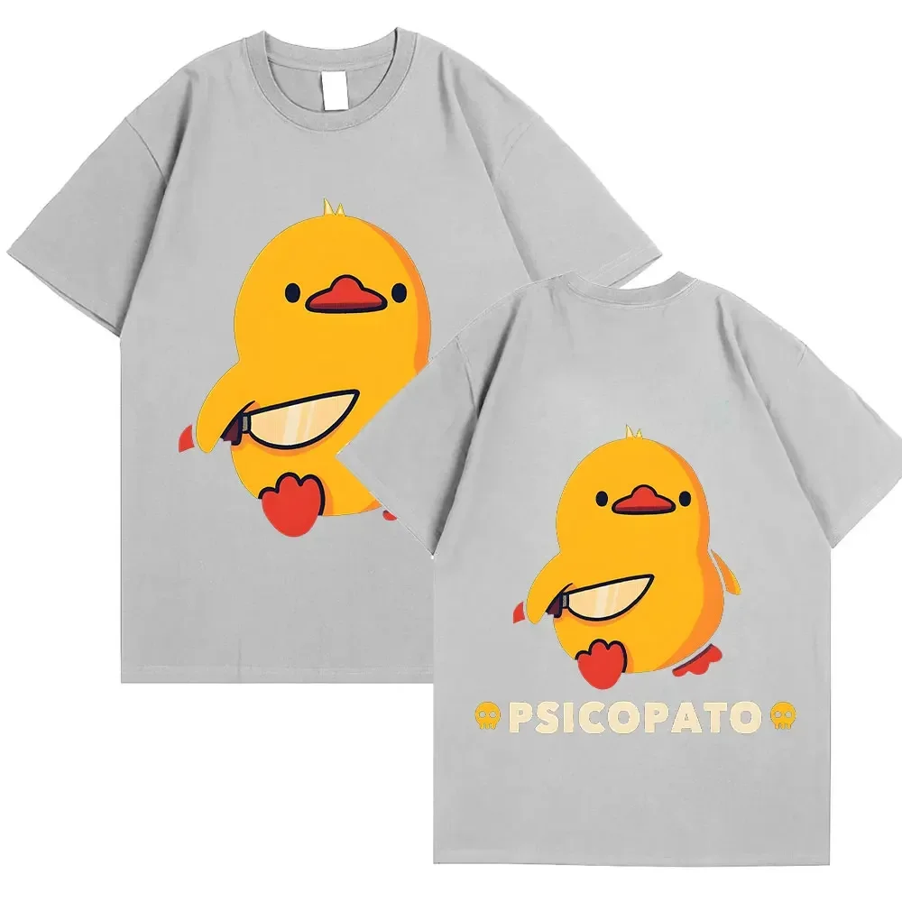 Женская одежда забавная футболка с рисунком утки и ножом двусторонняя принтом