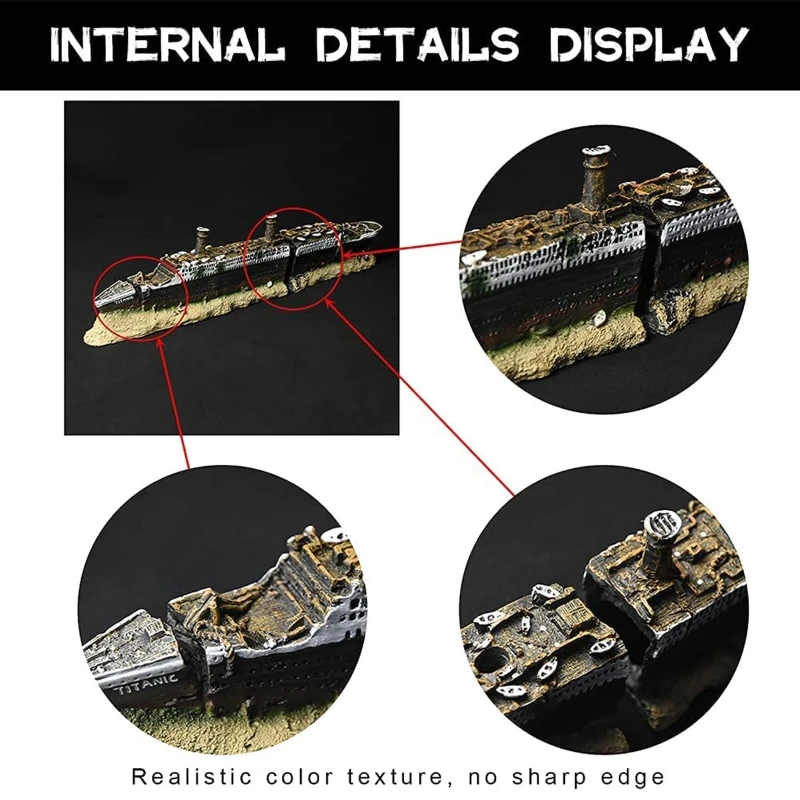 Аквариумные украшения с изображением кораблекрушения рыбы для аквариума из