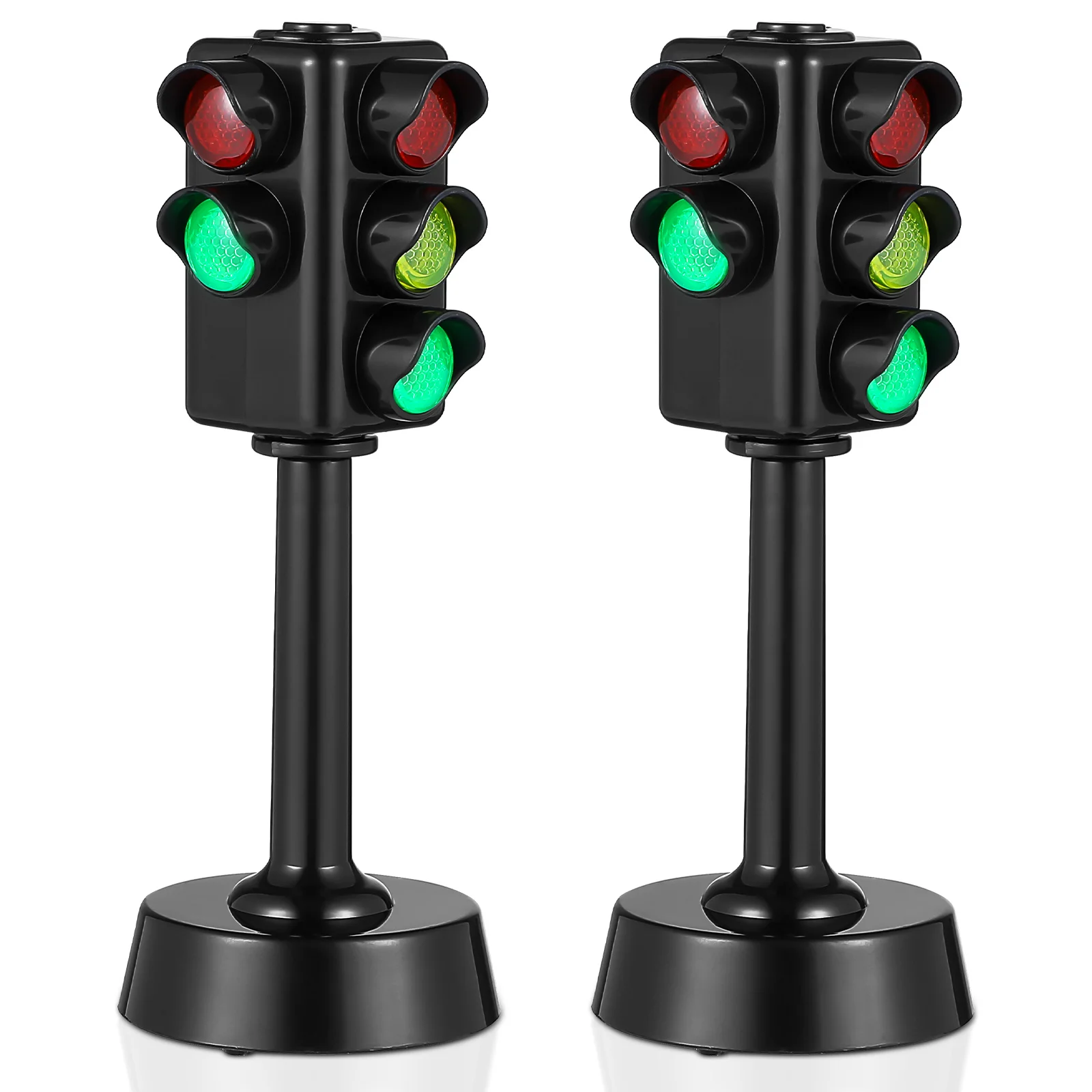 

2 Pcs Traffic Light Toy Sound Lamp Toys Kids Educational Adhesive Tape Toddler Miniatures