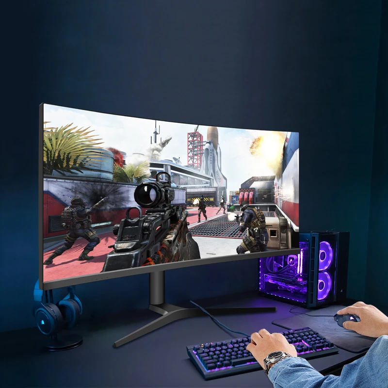 34-дюймовый ультраширокий профессиональный игровой монитор LCD HDR400 IPS 21:9 3440x1440 99% sRGB 1 мс безрамочный плоский LED-экран для компьютера (art.: 3920db9640d52) - 3920db9640d52