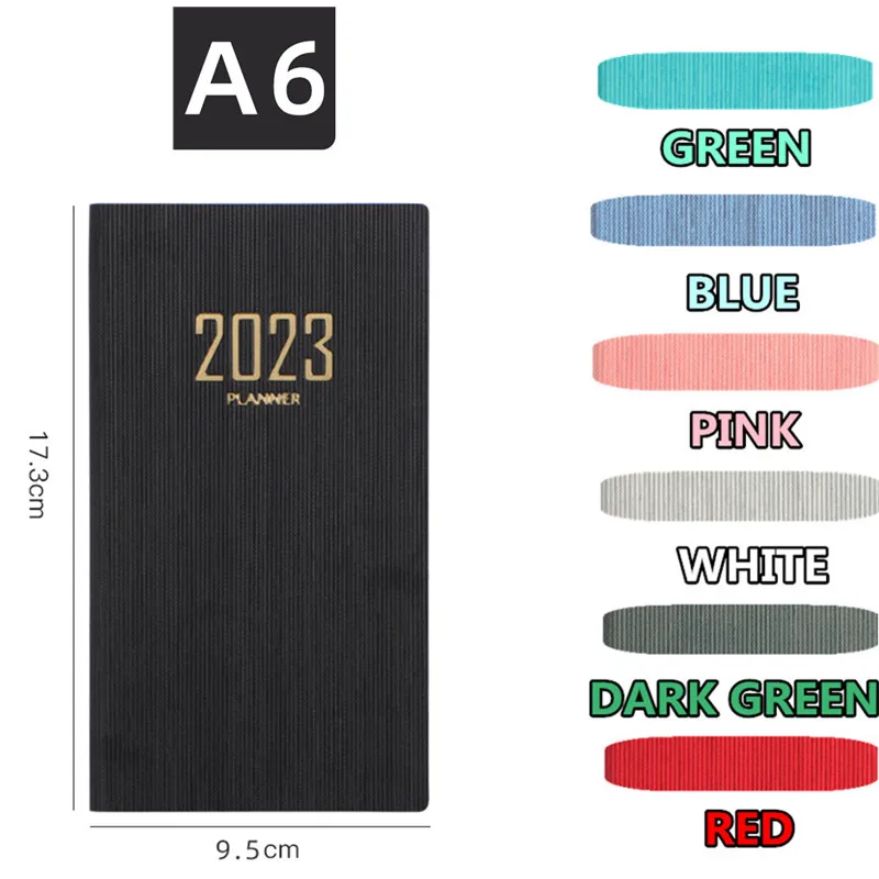 

A6 Mini Notebooks 2023 Agenda Week Monthly Planning Travelers Journals Notepad Free Shipping Cute 365 Office Stationery Supplies