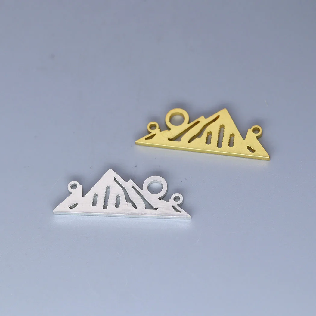 

5pcs/lot Minimalist Snowy Mountain Charm Pendants Making DIY Stainless Steel Handmade Finding Jewelry
