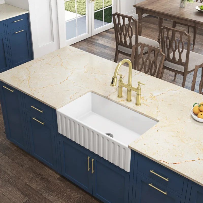 

33“*18” Kitchen Sink White Ceramic [US Stock]