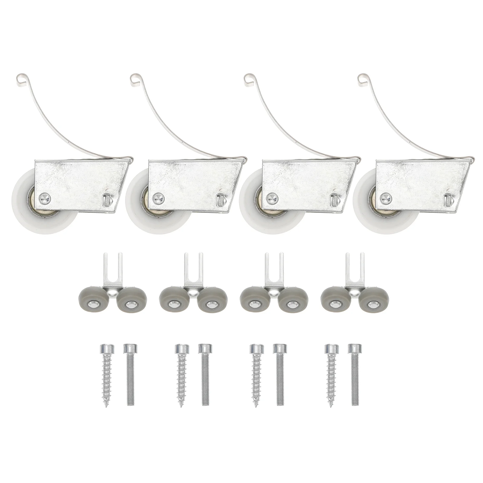 

Door Sliding Pulley Roller Wheel Wardrobe Cabinet Trackmetal Set Runner Buffer Wheels Furniture Pulleys Kit