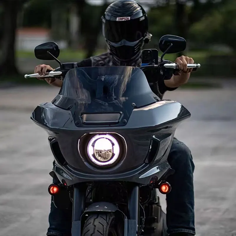 Ветровое стекло для мотоцикла Harley-LOW RIDER ST, ветроотражатели, модификация, увеличенное ветровое стекло, высокий солнцезащитный козырек, защита груди (art.: 3920d8a2b7052) - 3920d8a2b7052