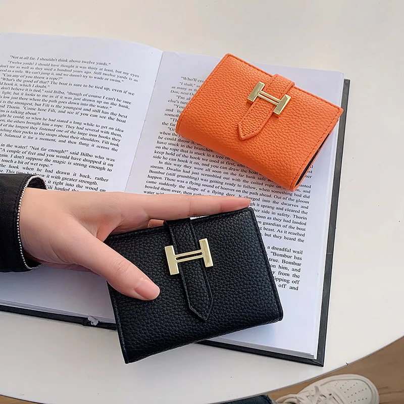 

Fashion Women Genuine Leather Luxury Wallets Female Hasp Small Thin Zipper Coin Purse Ladies Brand Multifunction Cards Holders