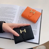fashion women genuine leather luxury wallets female hasp small thin zipper coin purse ladies brand multifunction cards holders