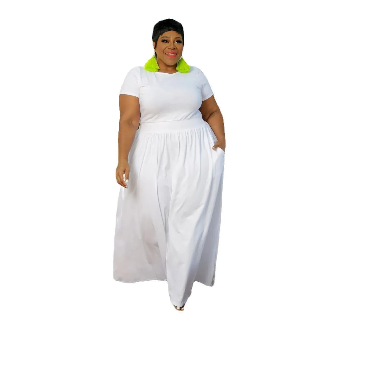 Женское свободное Повседневное платье однотонное с высокой талией и коротким