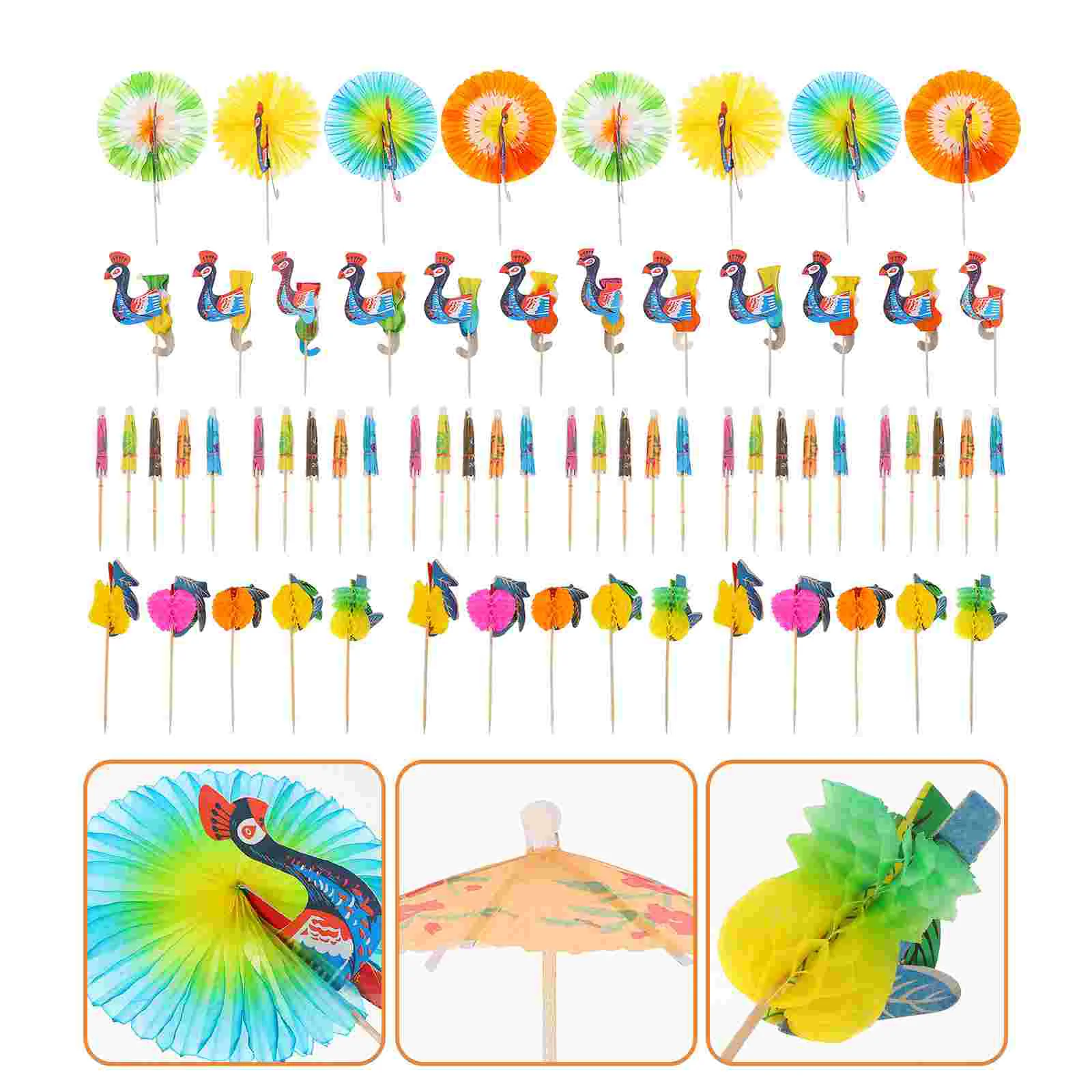 

105 шт. изысканные бумажные зонтики для коктейлей