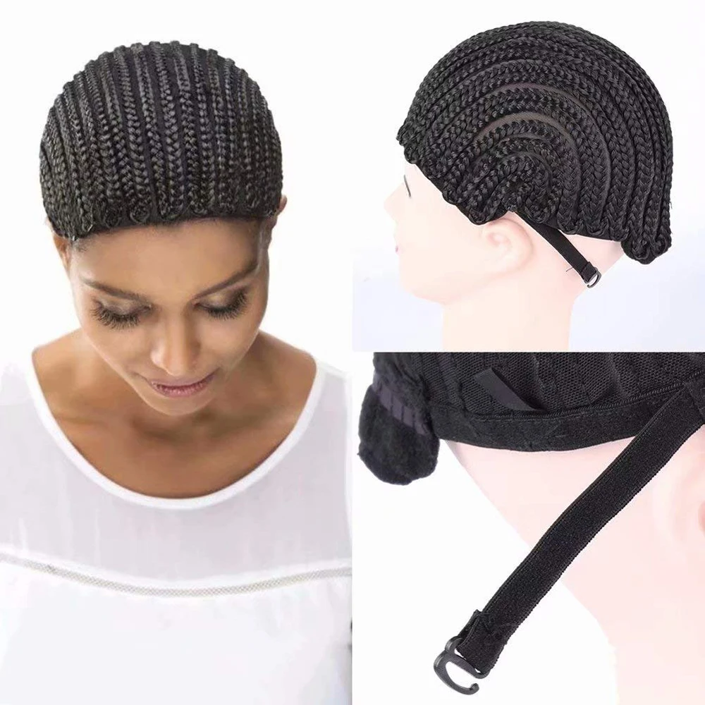 

ventilated braid cornrow wig caps for making crochet wigs for black women adjustable wig cap