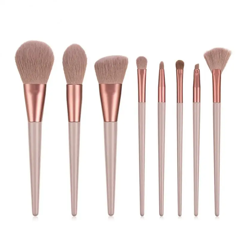 

8pcs Makeup Brush Set Eye Shadow Brush Highlight Loose Powder Blush Brush Makeup Brush Eyeshadow Fan Highlighter Brush