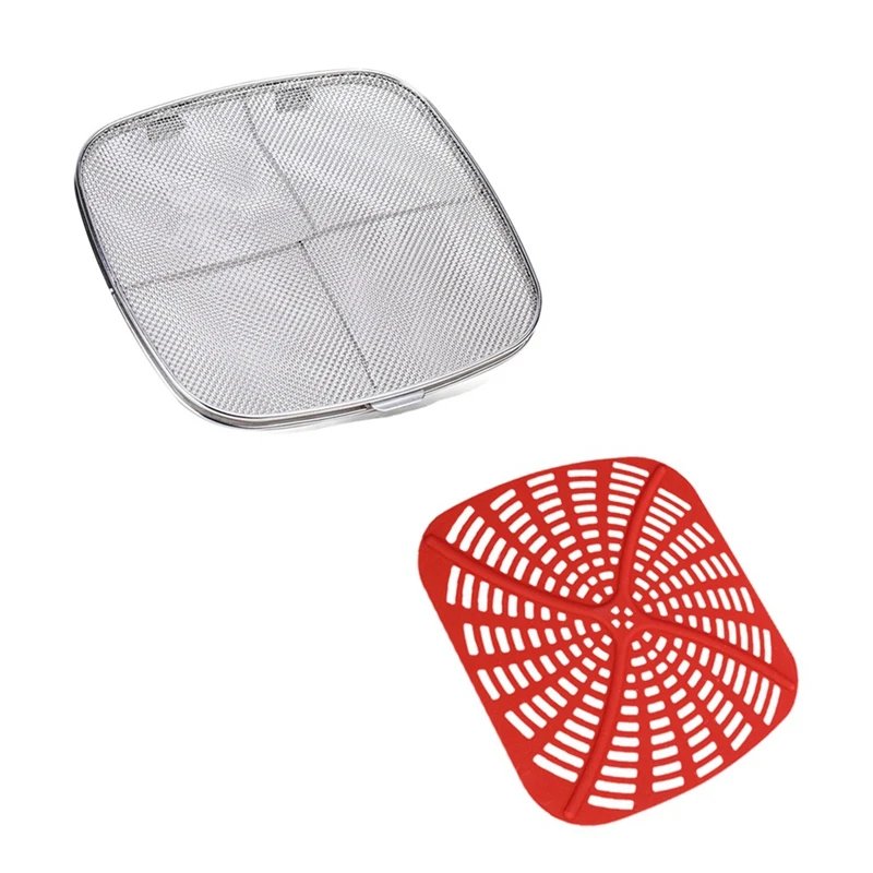 

Replacement Splatter Shield And Silicone Pad For Ninja Foodi AG300 AG300C AG301C AG302 AG400 Air Fryer Splatter Screen Red