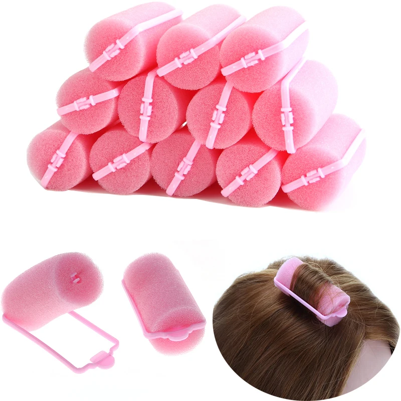 

12pcs/Set Soft Sponge Foam Cushion Hair Rollers Curlers Salon Barber DIY Hair Curlers Rollers Hairdressing Tool Kit DIY Home 2cm