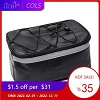 waterproof bike trunk bag 7l larger capacity bicycle commuter bag pvc leather cycling rear seat bags with cover bike accessories