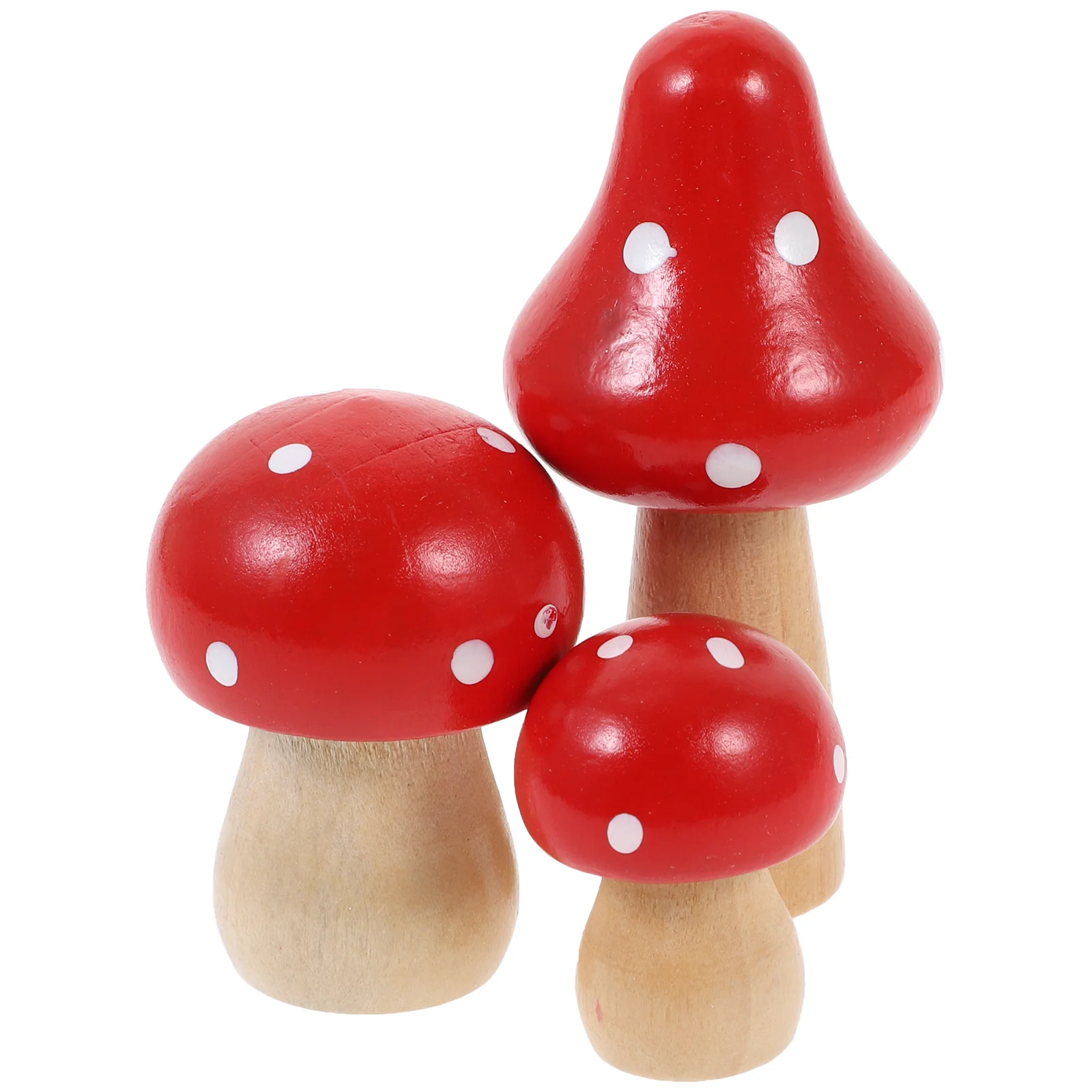 

Mushroom Miniature Garden Ornament Mini Wooden Accessories Landscape Figurines Mushrooms Micro Figurine Desk Sculpture Decor