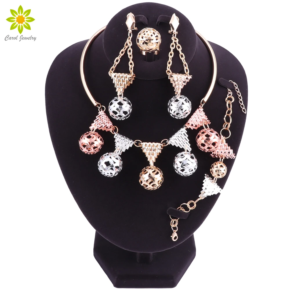 Jewelry Sets For Women African Beads Set Gold Color Party Dubai Ladies Bridal Jewellery | Украшения и аксессуары