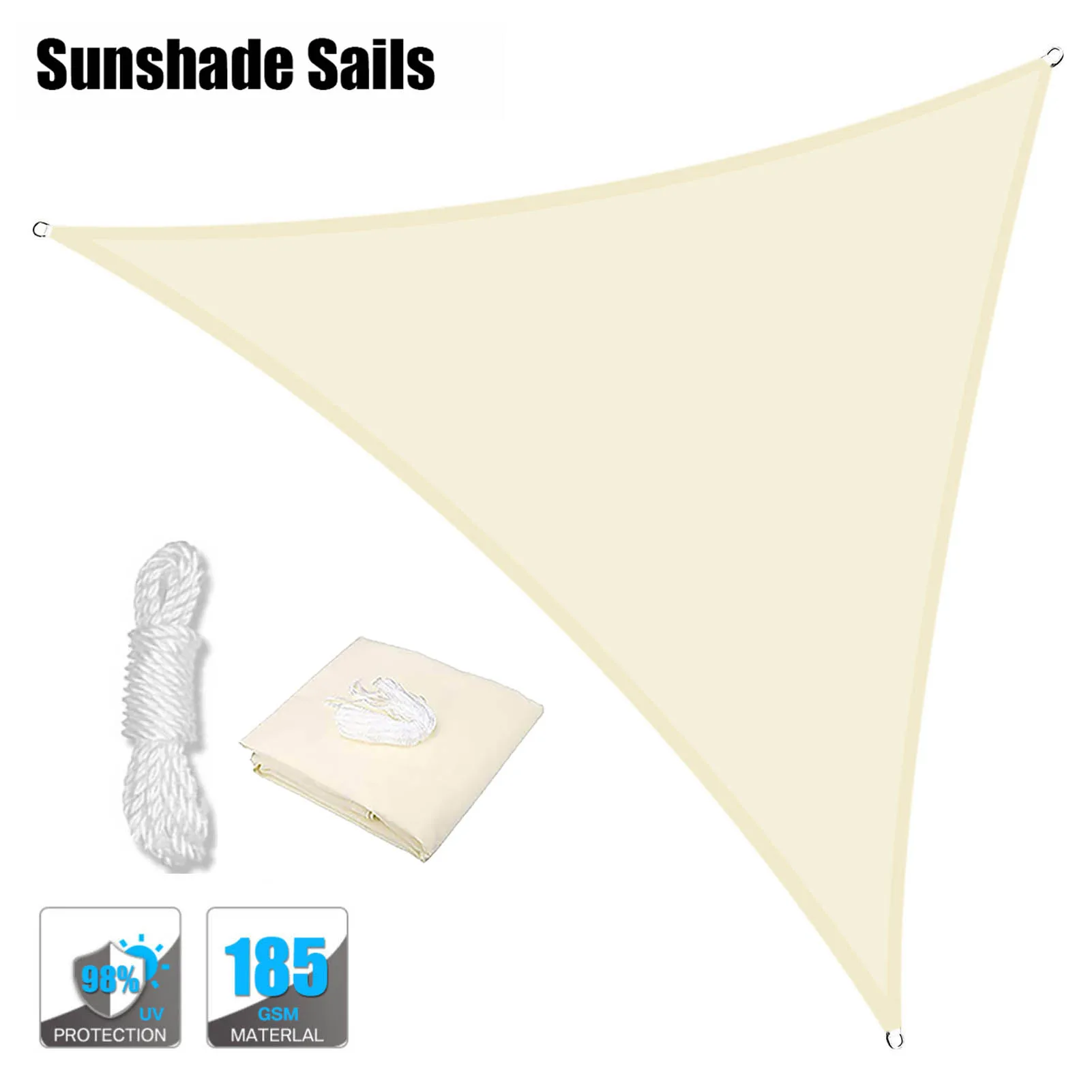 

Multi-size Triangle Sun Shade Sail Waterproof Outdoor Garden Patio Party Sunscreen Awing Sun Canopy For Beach Camping Pool