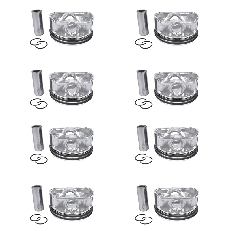 8 шт. Поршень двигателя с кольцами для Jaguar F-Type XFR XF XK XKR XJ XJR Land Rover LR4 Range AJ133 / 5 0 V8(STD)