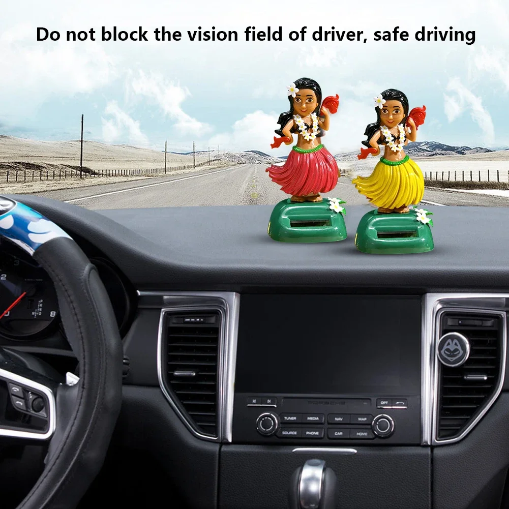 Автомобиль креативная кукла Гавайская девочка на солнечной батарее украшения