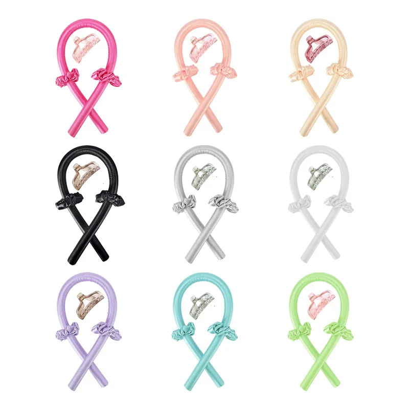 Повязка на голову для завивки волос без радиатора мягкая и блестящая Плойка