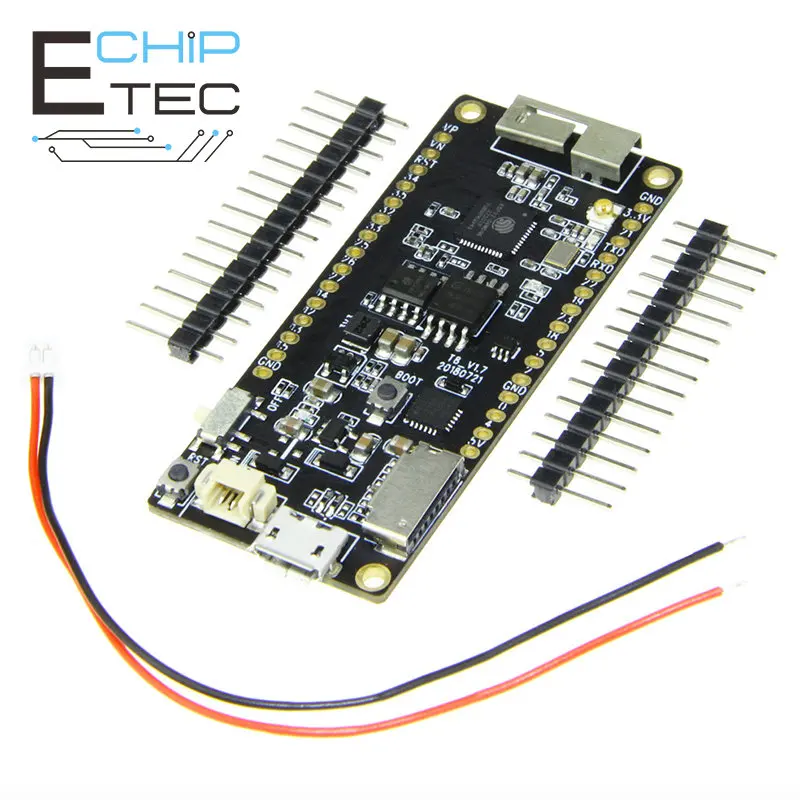 

Электронный модуль T8 V1.1 WIFI Bluetooth ESP32 WROVER 4 Мб FLASH PSRAM