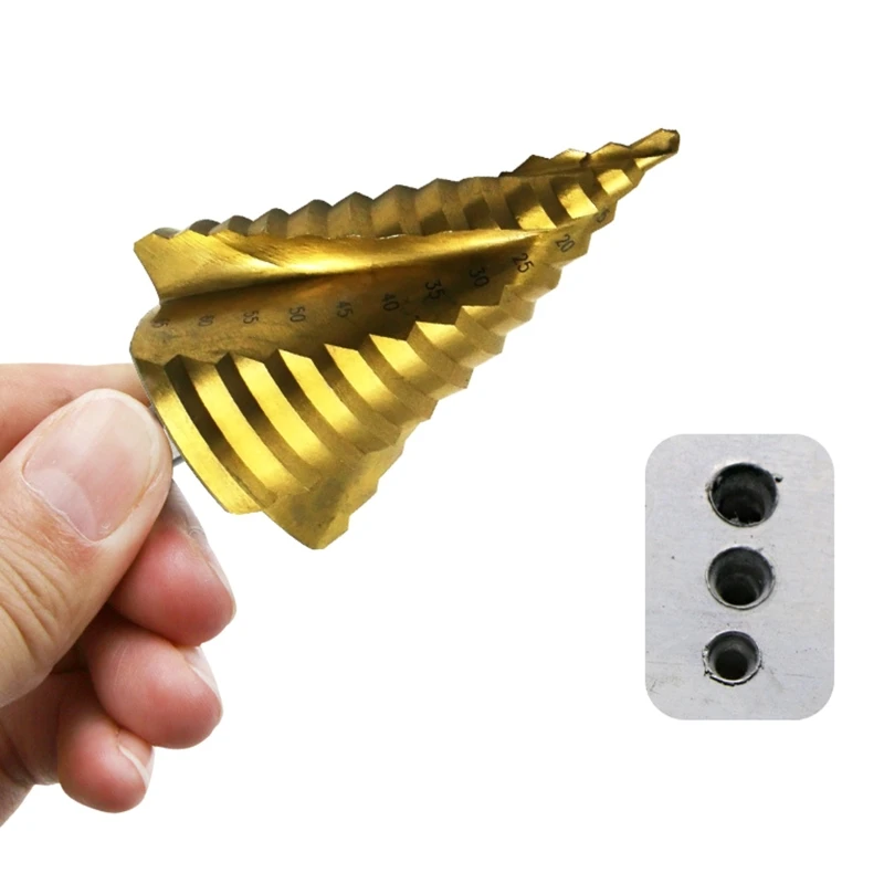 

Spiral Grooves Step Drill High Speed Steel Drill Bit Hole Drill Cone Drill for Drilling Tool Hole Cutting Metal R9UF