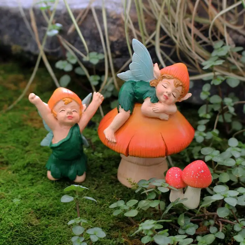 1 шт. сказочный сад ангел гномы миниатюрные украшения набор мини-статуи в виде