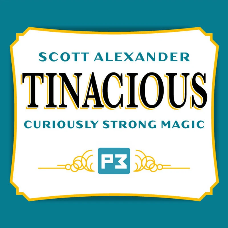 

TINacious By Scott Alexander Magic Props Close Up Street Stage Magic Mentalism Gimmicks Magic Tricks Sined Card Into Box Fun