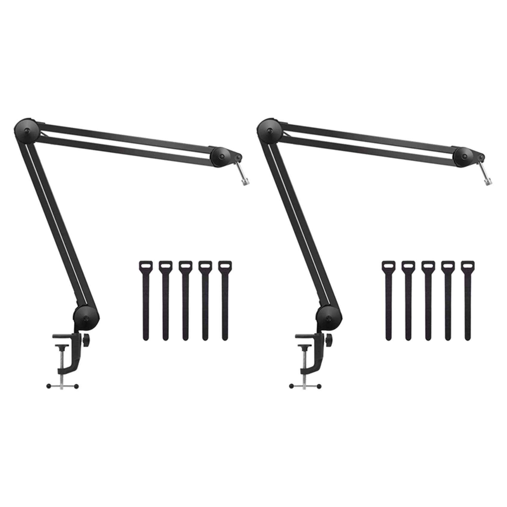 

Подставка для микрофона, 2 шт., стойка для микрофона, с зажимом для микрофона и кабельными стяжками