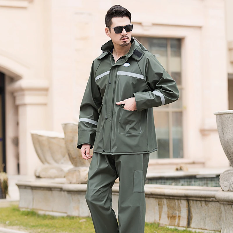 

Waterproof Outdoors Pants Raincoat Jacket Scooter Set Men Poncho Raincoat Hiking Survival Chubasquero Hombre Rain Gear Gift