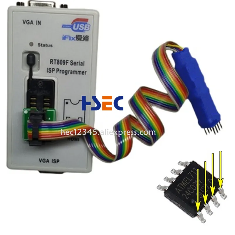 SOIC8 SOP8 тестовый зажим провод зонда для EEPROM 93CXX/25CXX/24CXX Программирование цепи на USB