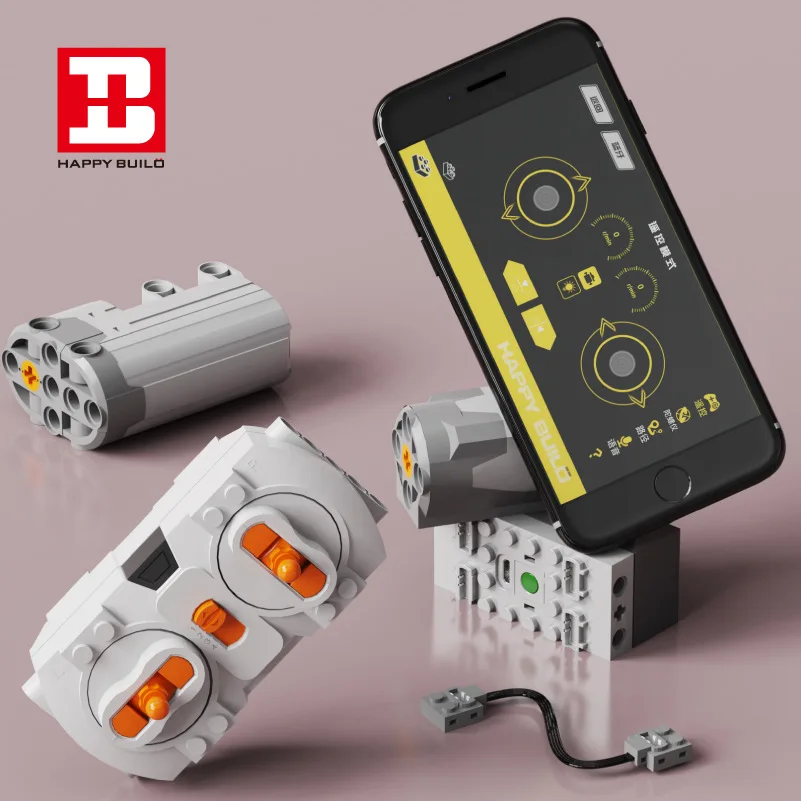 Шестиколесный тяжелый вилочный погрузчик MOC высокотехнологичная Инженерная