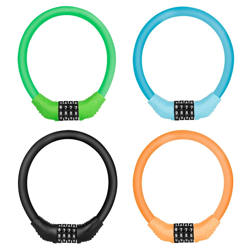 

Велосипедные замки, замок с 4-значным паролем для горного и дорожного велосипеда, Противоугонный кабель безопасности, велосипедные аксессу...