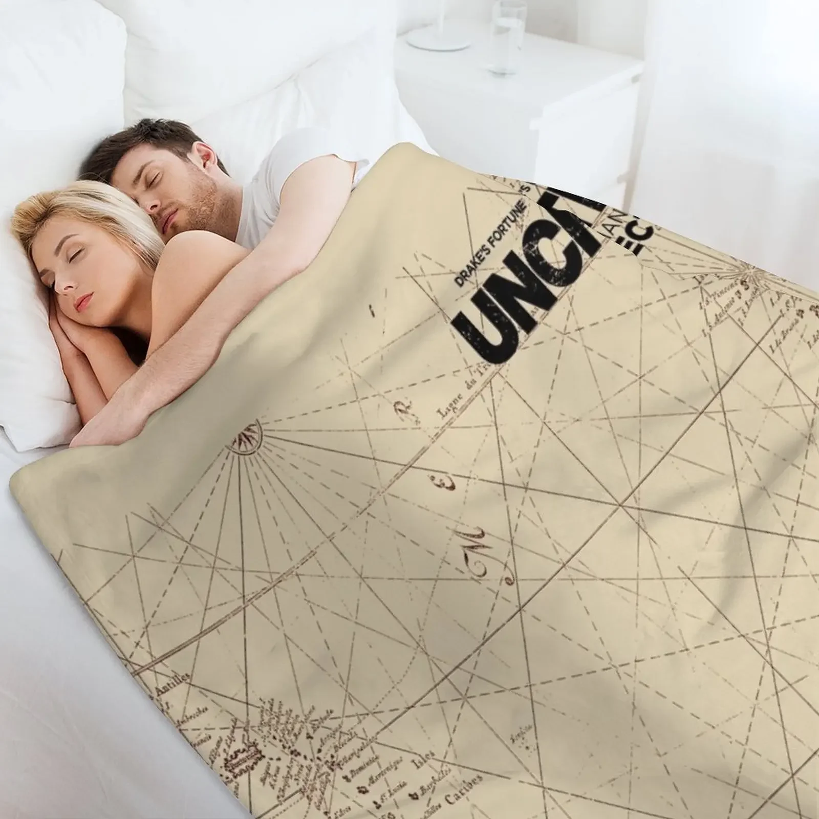 Одеяло Uncharted Map Design Retros для дивана тонкие одеяла