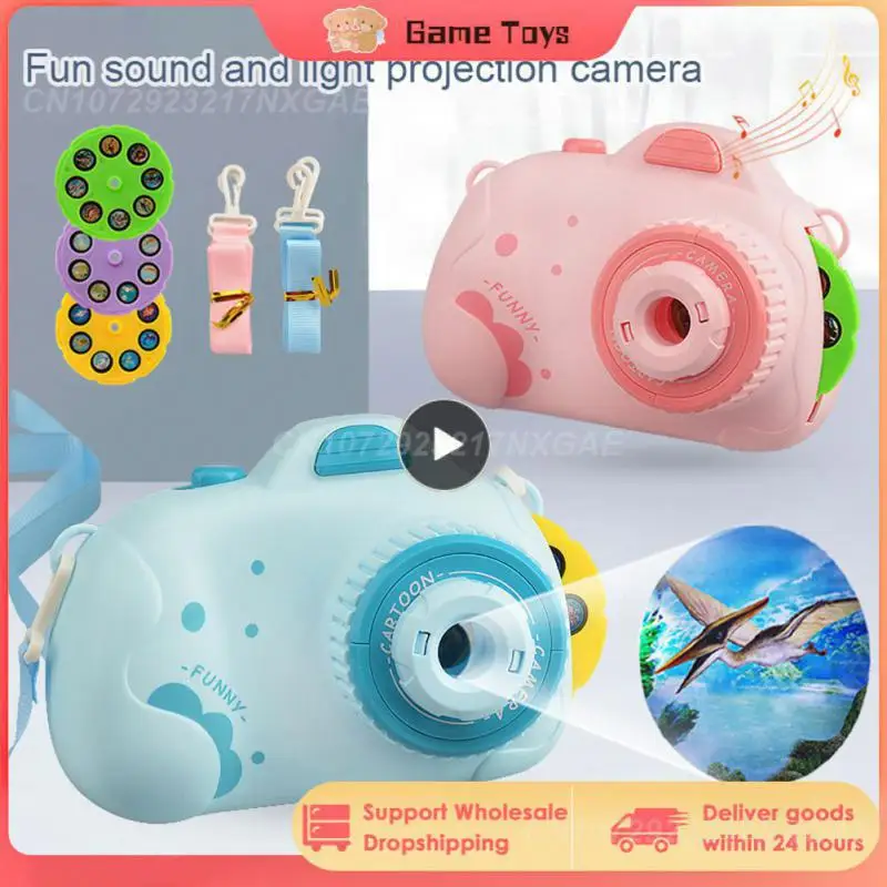

Children's Projection Camera Toy Creative Cute Puzzle Simulation Music Cartoon Projection Camera Kindergarten Kids Baby Gift