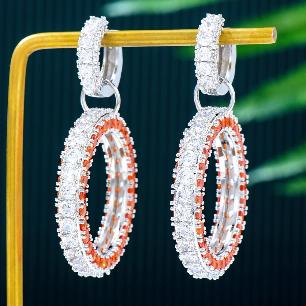 

Soramoore New Dubai Luxury Big Pendant Earrings For Gorgeous Fashion Women Bridal Earring aretes de mujer modernos Gift 2022 Hot