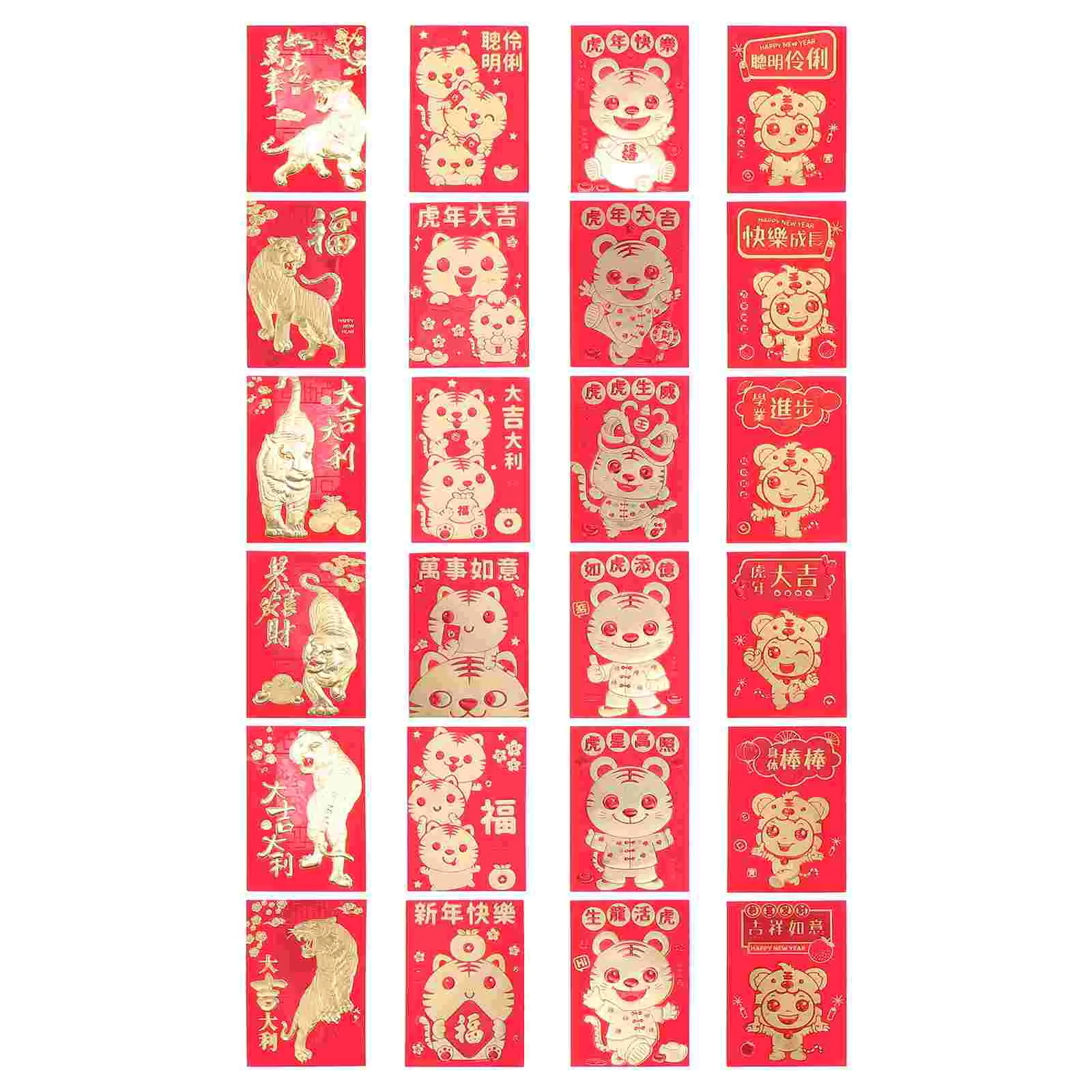 

Красные конверты на новый год, 72 шт., китайские красные конверты в китайском стиле HongBao