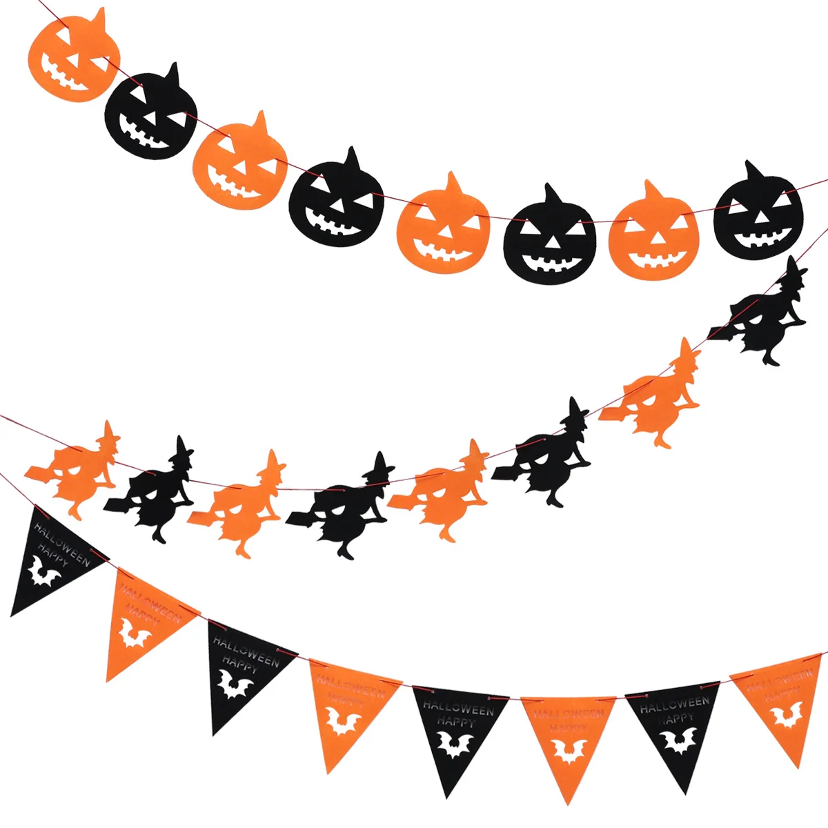 

3pcs Banner Durable Scary Safe Colorful Flag for Decor Party Shopping Mall House