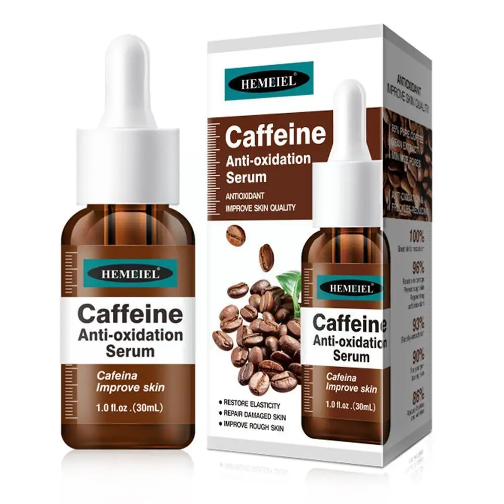 

Caffeine Face Serum Facial Skin Care Korean Cosmetics Wrinkle Dark Smoothing Essence Removal Circle Anti-Aging Brightening V6V2