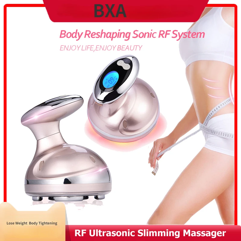 

RF Massageador Muscular Cavitation Ultrasonic Slimming Massager LED Fat Burner Anti Lipo Lose Weight Abdominal Body Tightening