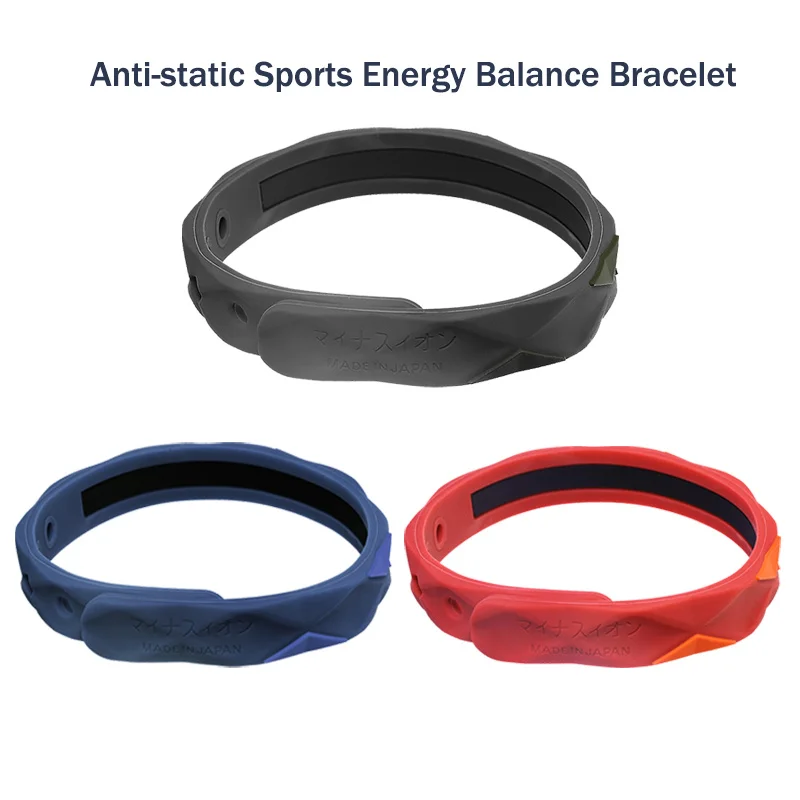 

Silicone Anti-static Bracelet Sports Bracelet Energy Balance Couple Bracelet Negative Ion Basketball Men and Women Waterproof