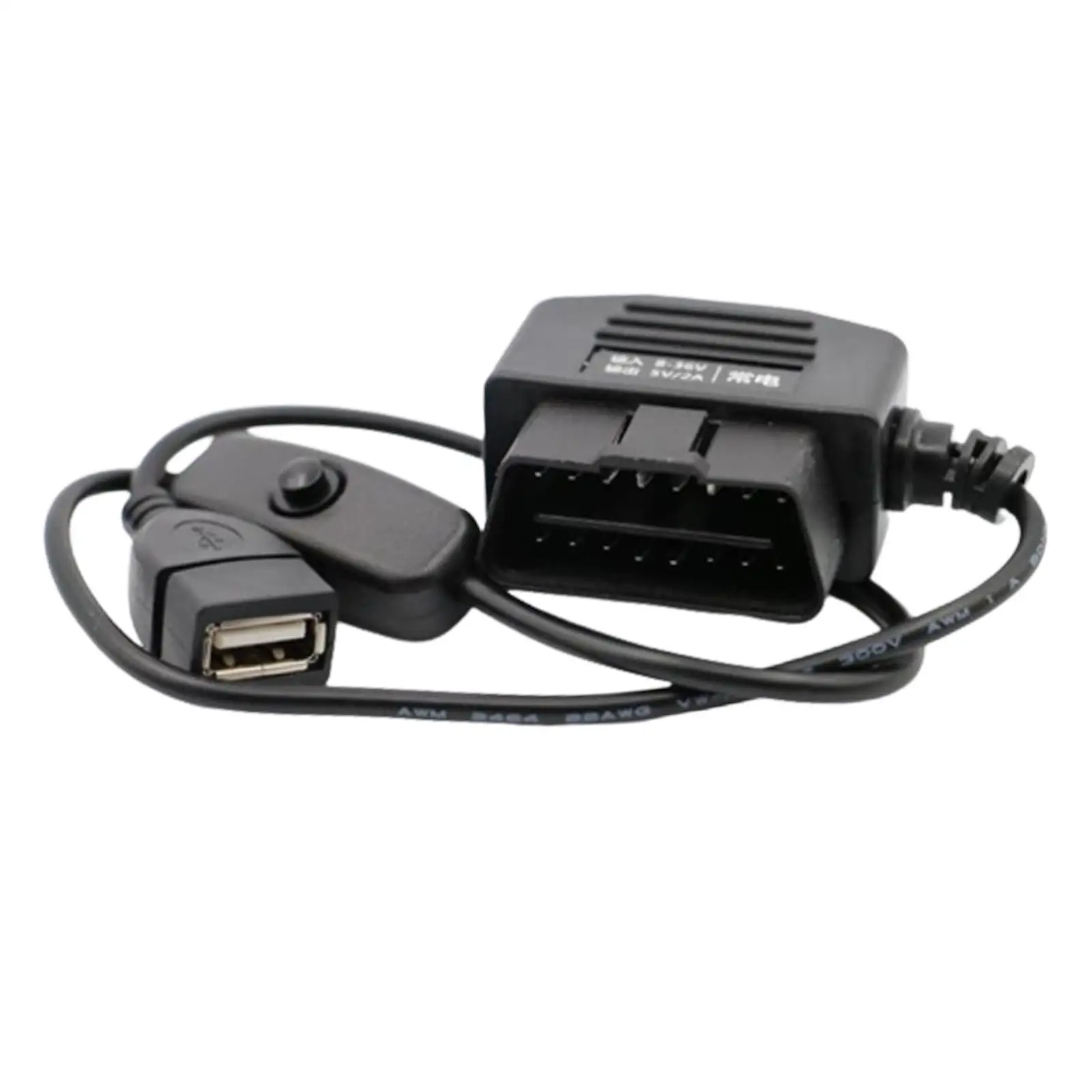 Комплект OBD Hardwire с USB-портом Мама Автомобильный USB-кабель для видеорегистратора
