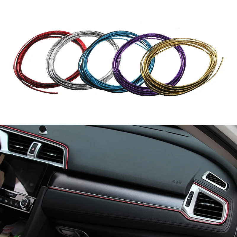 

3/5 Meters Car Dashboard Air Conditioner Outlet Door Edge Decorative Strip Interior Moulding Trim Car Styling Auto Accessories