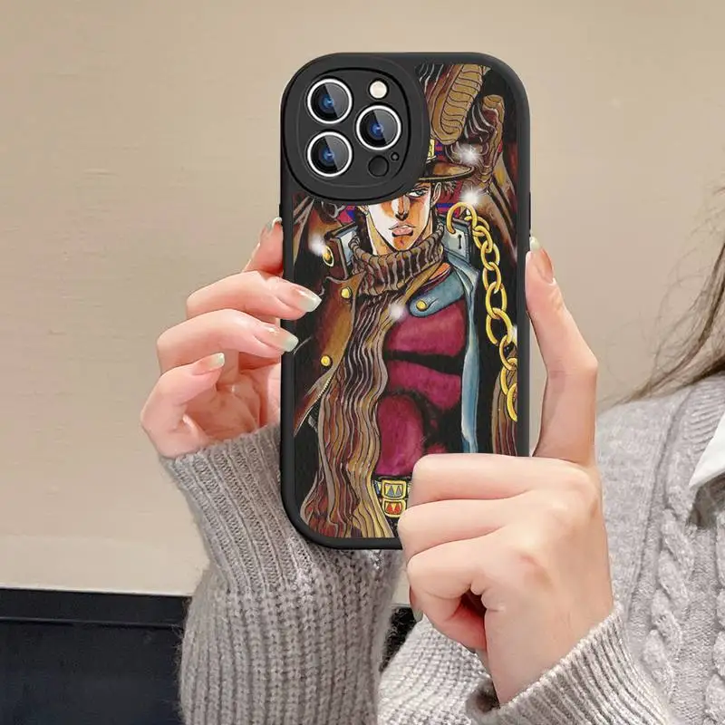 JoJos Bizarre Adventure Phone Case Hard Leather For iPhone 14 13 12 Mini 11 14 Pro Max Xs X Xr 7 8 Plus