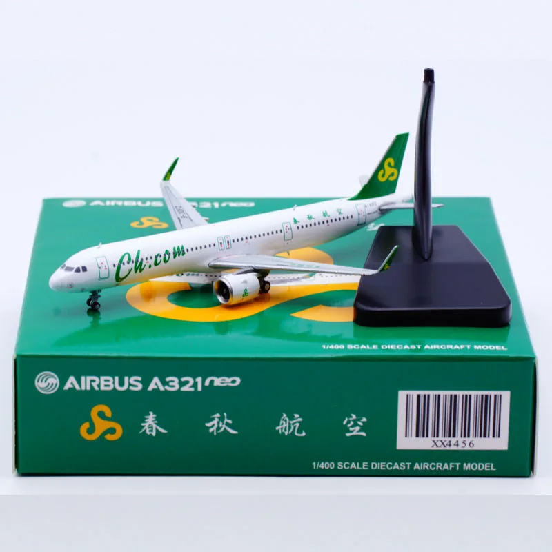 XX4456 Коллекционный самолет из сплава в подарок JC Wings 1:400 Spring Airlines Airbus A321NEO Литой под