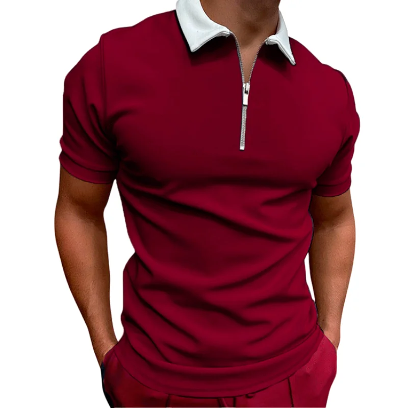 

2023 Summer Man Business Casual Short-Sleeved Polo Shirt Fashion Lapel T-Shirt Men's Breathable Polo Shirt Men's Clothing