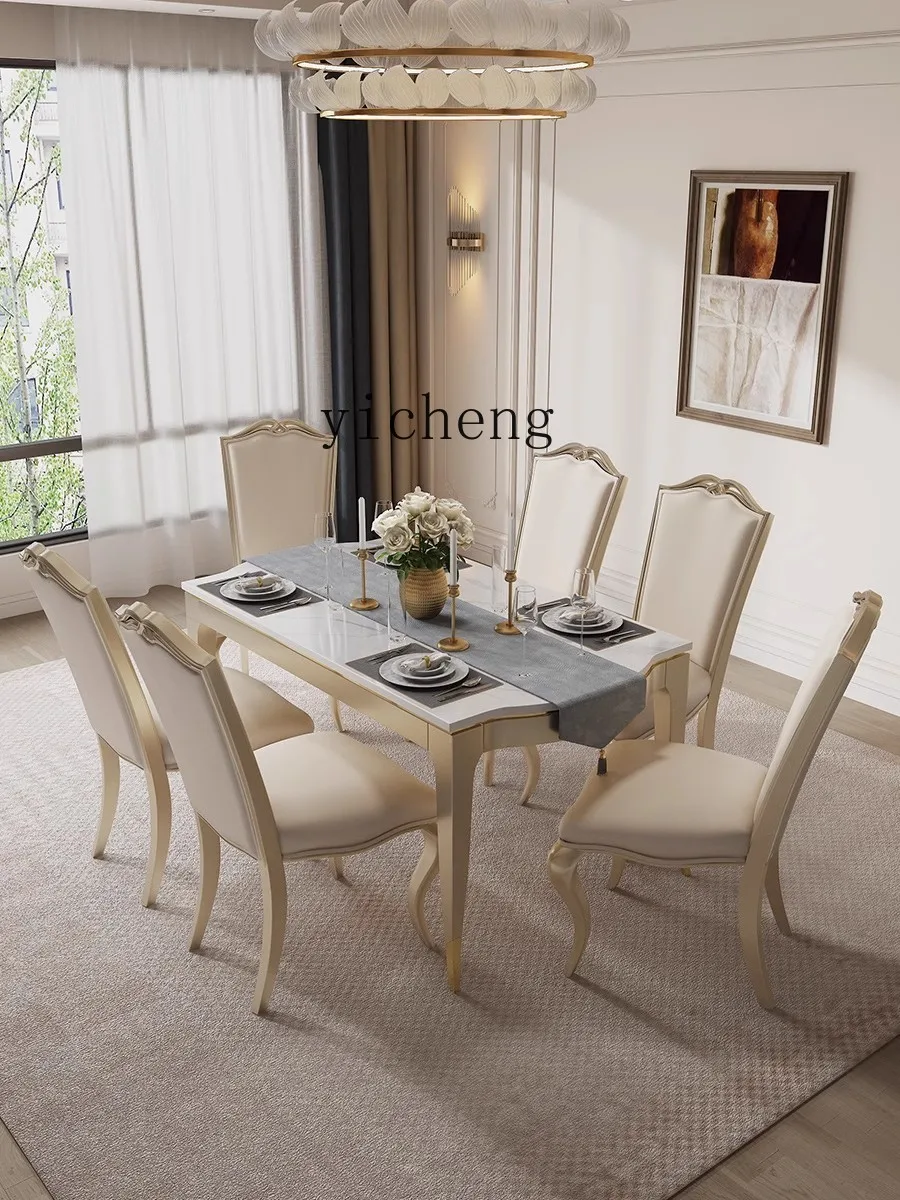 Стул Tqh в французском стиле кремового цвета дизайнерское обеденное кресло из