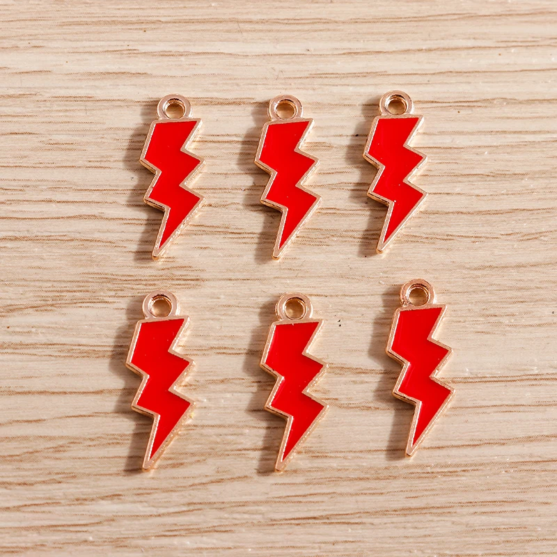 10 шт. 19x7 мм милые яркие цвета эмалированные Подвески с молнией для изготовления